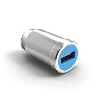Автомобильное зарядное устройство Qumo Energy Carjuice metal 2.1 для iPhone/iPod/iPad/Android