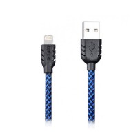 Нервущийся кабель Lightning Remax Double-sided USB 1m Blue (Голубой)