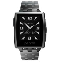 Умные часы Pebble Steel (Серые) с двумя ремешками