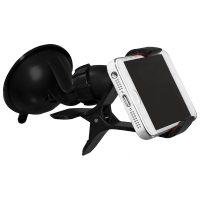 Автодержатель-прищепка для cмартфонов 3.5"-6" Black (Черный)
