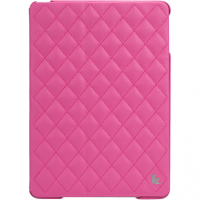 Чехол JisonCase Quilted Pattern iPad Air Hot Pink (Ярко-Розовый)
