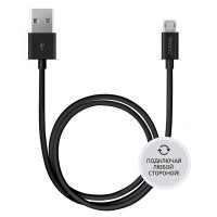 Дата-кабель Deppa USB - micro USB 1.2 m Black (Черный)