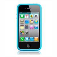 Бампер для iPhone 4S голубой (Bumpers Blue)