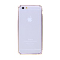 Металлический бампер Ainy QC-A001D для iPhone 6/6S Pink (Розовый)