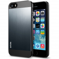 Накладка на iPhone 5/5S Spigen SGP Saturn Slate (Черный)