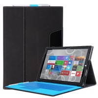 Чехол-подставка Portfolio-style Stand Cover Case Black для Microsoft Surface Pro 3 (черный)