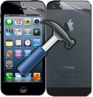 Комплект 2 в 1 противоударных пленок для iPhone 5 (Глянцевые)